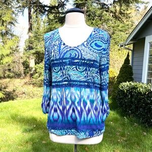 Chico’s Ikat Vanessa Top Size 2 / Large